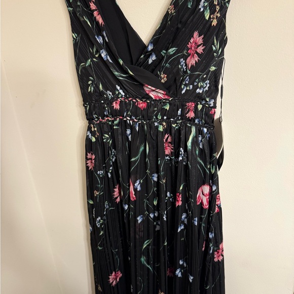 NWT White House Black Market Sleeveless V-Neck Braided Waist Midi Dress size 00 - Picture 7 of 7